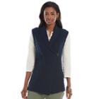Women's Chaps Textured Sweater Vest, Size: Xs, Blue (navy)
