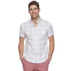 Men's Sonoma Goods For Life&trade; Flexwear Modern-fit Poplin Button-down Shirt, Size: Small, Natural