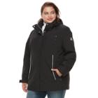 Plus Size Zeroxposur Darlene Hooded 3-in-1 Stretch Systems Jacket, Women's, Size: 3xl, Black