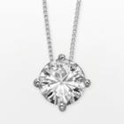 Forever Brilliant 14k White Gold Round-cut 3 1/10-ct. T.w. Lab-created Moissanite Pendant, Women's, Size: 18