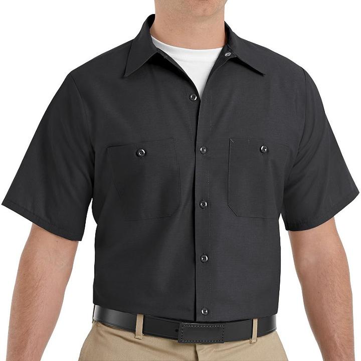 Big & Tall Red Kap Classic-fit Industrial Button-down Work Shirt, Men's, Size: 3xb, Black