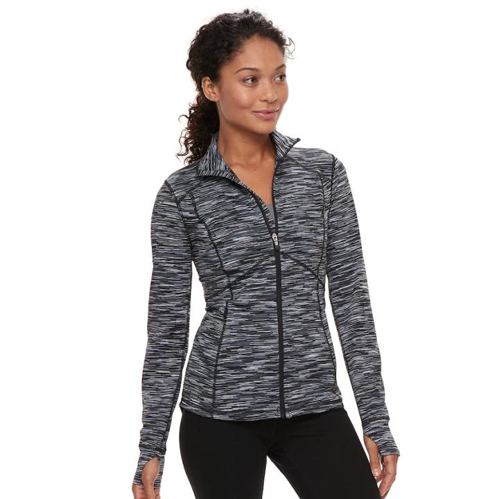 Petite Tek Gear&reg; Performance Full-zip Jacket, Women's, Size: L Petite, Oxford