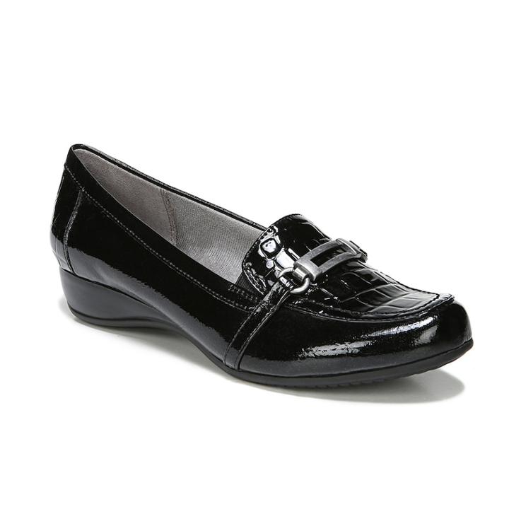 Lifestride Demure Women's Faux-crocodile Wedge Loafers, Size: Medium (8), Oxford