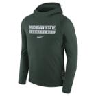 Men's Nike Michigan State Spartans Basketball Fleece Hoodie, Size: Small, Green
