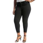 Juniors' Plus Size Crave Slimming Skinny Jeans, Girl's, Size: 14 W, Black