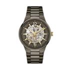 Caravelle New York By Bulova Men's Stainless Steel Automatic Skeleton Watch - 45a137, Grey