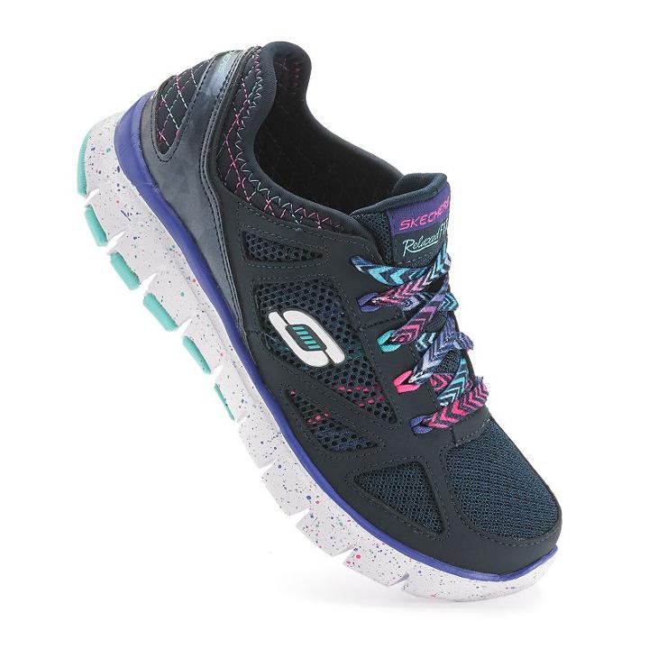 Skechers Relaxed Fit S Flex Fashion Play Girls' Athletic Shoes, Girl's, Size: 12, Blue (navy)