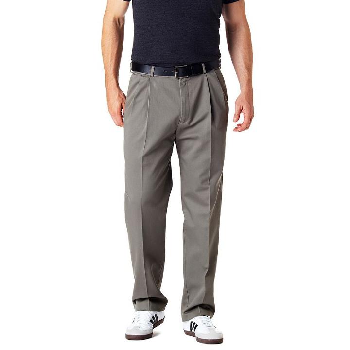 Big & Tall Haggar Work To Weekend Classic-fit Pleated Expandable Waist Pants, Men's, Size: 44x34, Green
