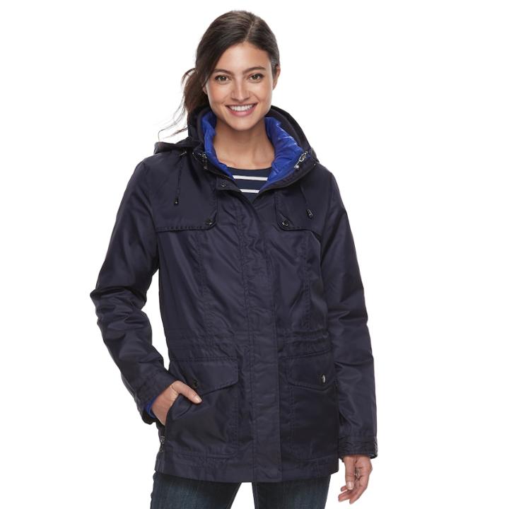 Women's D.e.t.a.i.l.s 2-in-1 Jacket, Size: Large, Blue