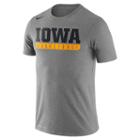 Men's Nike Iowa Hawkeyes Basketball Practice Dri-fit Tee, Size: Medium, Dark Grey
