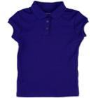 Girls 4-16 & Plus Chaps School Uniform Picot Polo Shirt, Girl's, Size: 8-10, Drk Purple
