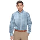 Men's Croft & Barrow&reg; Classic-fit Patterned Easy-care Button-down Shirt, Size: Xl, Blue