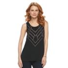 Women's Apt. 9&reg; Embellished Strappy Tank, Size: Large, Oxford