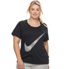 Plus Size Nike Dri-fit Training Tee, Women's, Size: 2xl, Grey (charcoal)