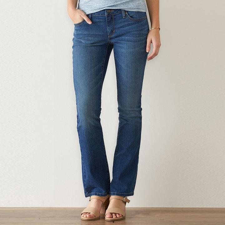 Women's Sonoma Goods For Life&trade; Slim Fit Bootcut Jeans, Size: 16 T/l, Med Blue