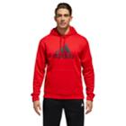 Men's Adidas Logo Pull-over Fleece Hoodie, Size: Small, Med Red