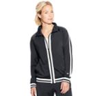 Women's Champion Heritage Track Jacket, Size: Small, Black White