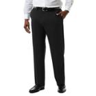 Big & Tall J.m. Haggar Premium Classic-fit Sharkskin Stretch Flat-front Suit Pants, Men's, Size: 48x32, Black