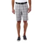 Men's Haggar&reg; Cool 18&reg; Flat-front Plaid Shorts, Size: 40, Grey Other