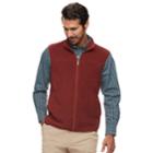 Men's Croft & Barrow&reg; Arctic Fleece Classic-fit Easy-care Vest, Size: Xl, Dark Red
