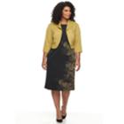 Plus Size Maya Brooke Side Paisley Print Jacket Dress, Women's, Size: 14 W, Green