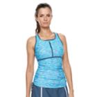 Women's Free Country Bust Enhancer Racerback Tankini Top, Size: Medium, Turquoise/blue (turq/aqua)