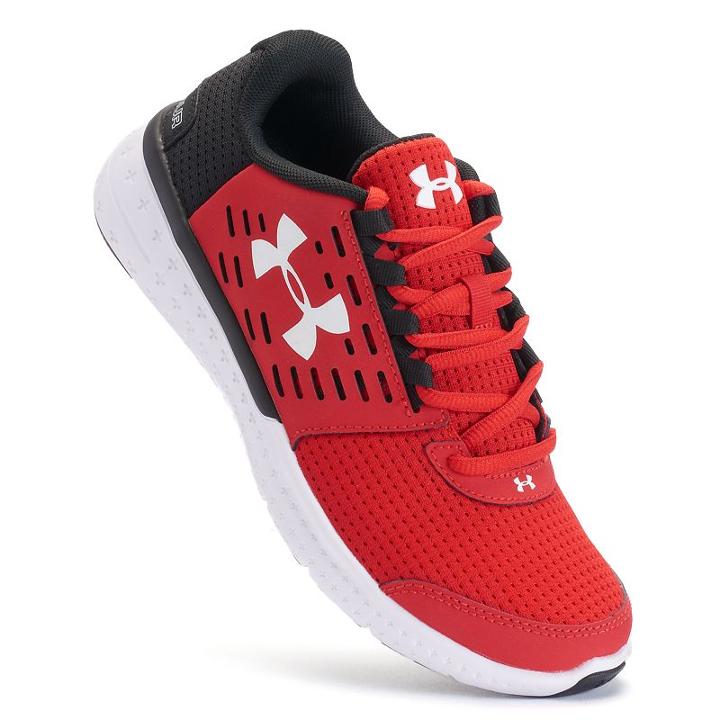 Under Armour Micro G Motion Grade School Boys' Running Shoes, Boy's, Size: 7, Red