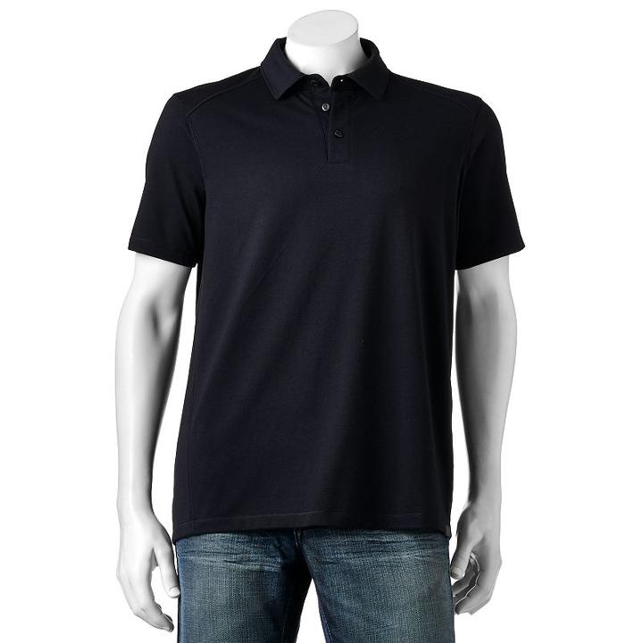 Men's Hemisphere Classic-fit Performance Crewneck Tee, Size: Medium, Black