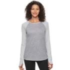 Women's Tek Gear&reg; Raglan Long Sleeve Tee, Size: Large, Grey