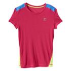 Girls 7-16 Fila Sport&reg; Colorblock Mesh Thin Layer Tee, Girl's, Size: M(10-12), Med Pink