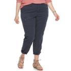 Plus Size Sonoma Goods For Life&trade; Diana Comfort Waist Capris, Women's, Size: 20 W, Dark Blue