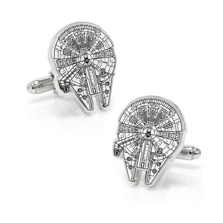 Star Wars Millenium Falcon Blueprint Cuff Links, Men's, White