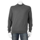 Men's Croft & Barrow&reg; Classic-fit 12gg Solid Mockneck Sweater, Size: Small, Dark Grey