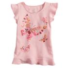 Girls 4-12 Sonoma Goods For Life&reg; Embellished Ruffled Top, Size: 8, Pink