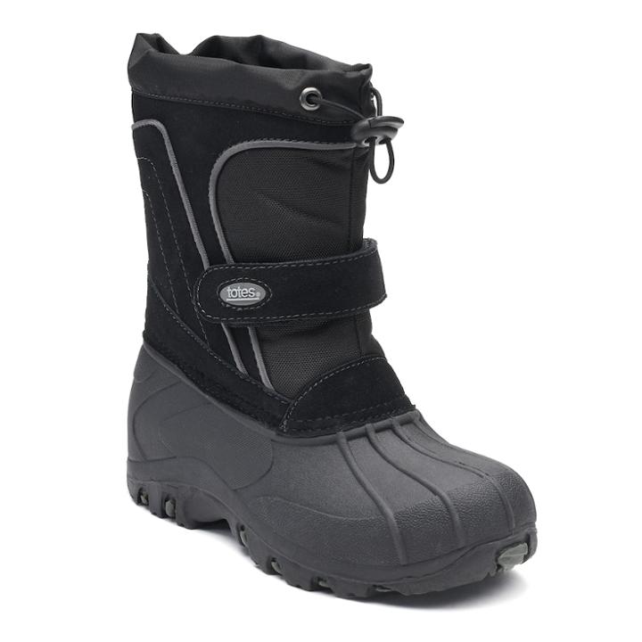 Totes Trent Toddler Boys' Winter Boots, Size: 5 T, Black