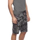 Men's Rawx Regular-fit Belted Cargo Shorts, Size: 32, Grey (charcoal)