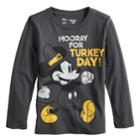 Disney's Mickey Mouse Boys 4-12 Thanksgiving Hooray For Turkey Day Pilgrim Softest Graphic Tee By Jumping Beans&reg;, Size: 5, Med Grey