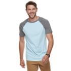 Men's Sonoma Goods For Life&trade; Double-knit Raglan Tee, Size: Medium, Black
