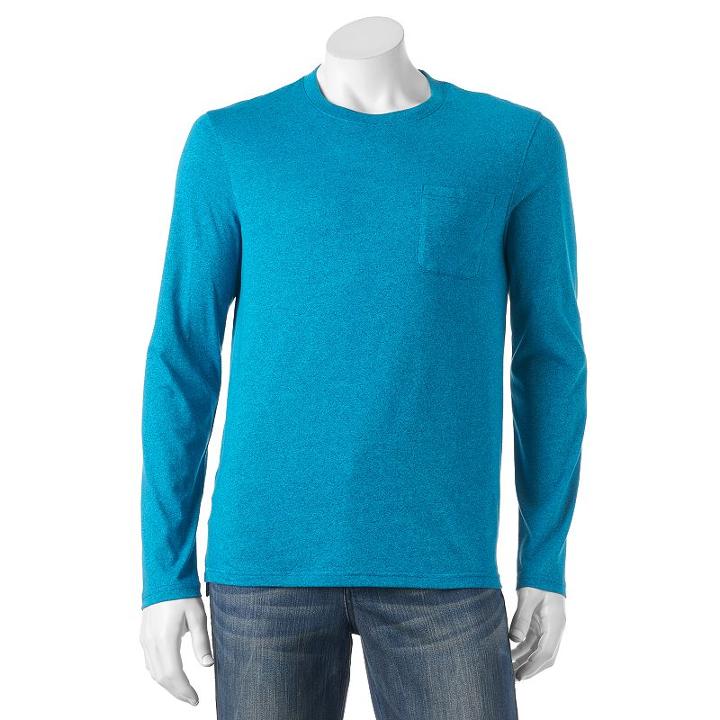 Men's Urban Pipeline&reg; Textured Pocket Tee, Size: Xxl, Blue (navy)