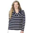 Plus Size Chaps Asymmetrical Moto Sweater, Women's, Size: 1xl, Blue