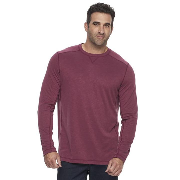 Big & Tall Croft & Barrow&reg; Classic-fit Slubbed Outdoor Performance Tee, Men's, Size: Xl Tall, Red