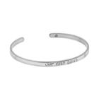 Love This Life Silver-plated Just Keep Going Cuff Bracelet, Women's, Grey
