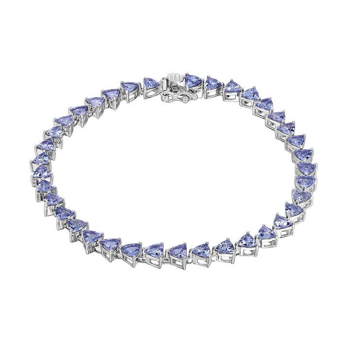 Sterling Silver Tanzanite Bracelet, Women's, Size: 7.5, Blue