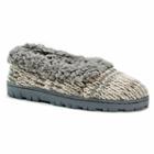 Muk Luks Women's Striped Slide Slippers, Size: Small, Grey