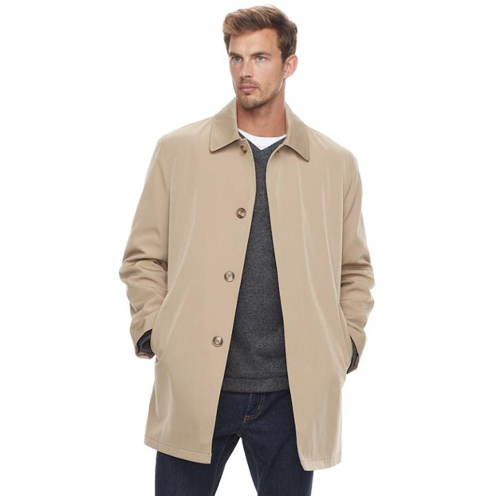 Big & Tall Ike Behar Classic-fit Rain Jacket, Men's, Size: 3xl Tall, Lt Beige