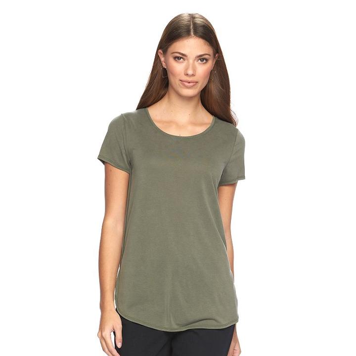 Women's Apt. 9&reg; Tunic Tee, Size: Large, Green