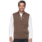 Men's Croft & Barrow&reg; Classic-fit Outdoor Fleece Vest, Size: Large, Brown