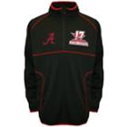 Men's Franchise Club Alabama Crimson Tide 17-time National Champions Thermatec Pullover Jacket, Size: 3xl, Black