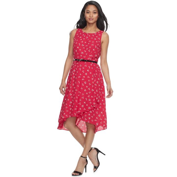 Women's Elle™ Ruffle High-low Hem Dress, Size: 14, Purple