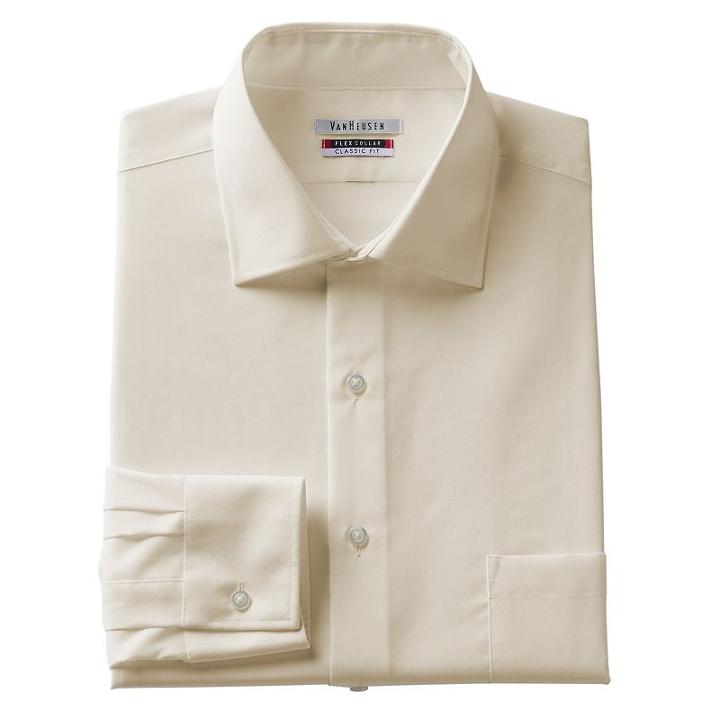 Men's Van Heusen Flex Collar Classic-fit Dress Shirt, Size: 18-34/35, Beige Oth